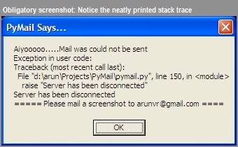 Screenshot of a Python Stacktrace in a Messagebox